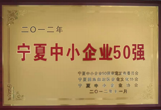 寧夏中小企業(yè)50強(qiáng)